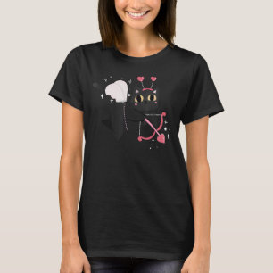 Katzenkupid für Valentinstag Kätzchen Herz T-Shirt