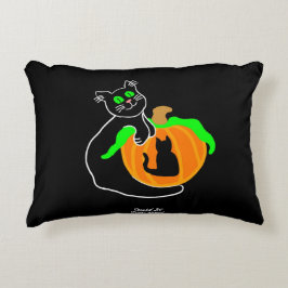 Katzenkürbis Akzent Kissen