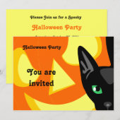 Katzenkürbis Einladung (Vorne/Hinten)