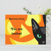 Katzenkürbis Einladung (Stehend Vorderseite)