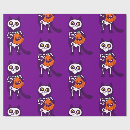 Katzenkürbis Geschenkpapier (Flach)