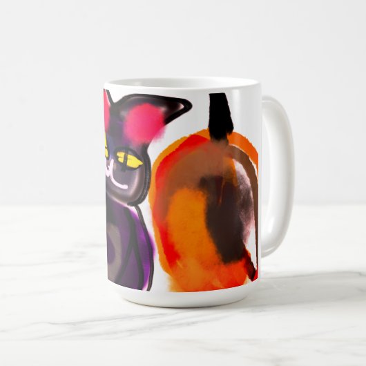 Katzenkürbis Kaffeetasse (VorderseiteRechts)