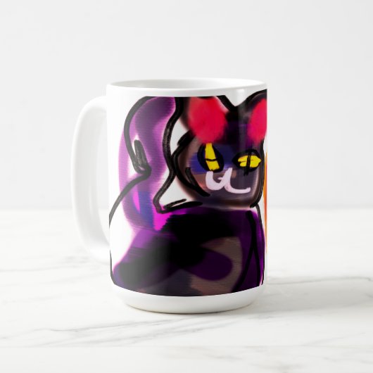 Katzenkürbis Kaffeetasse (Vorderseite Links)