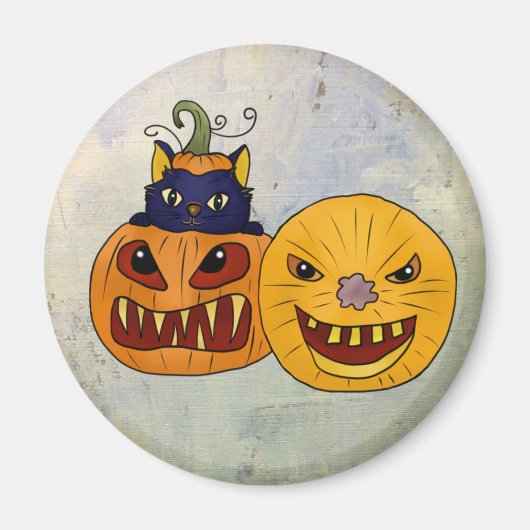 Katzenkürbis Magnet (Vorne)