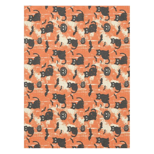 Katzenkürbis-Muster Tischdecke (Vorderseite)