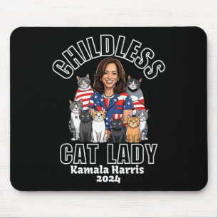 Katzenlady für Kamala Harris Lustige Wahl 2024 Mousepad