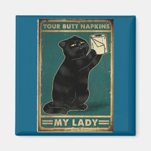Katzenlady Hintern Servietten Liebhaber Geschenk Magnet