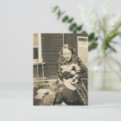 Katzenlady Postkarte (Stehend Vorderseite)