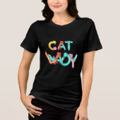Katzenlady Tri-Blend shirt (Vorderseite)