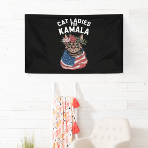 Katzenladys für Kamala Katzenlady Harris Wahl Banner