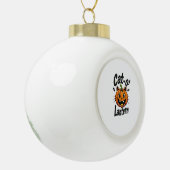 Katzenlaterne 2 keramik Kugel-Ornament (Links)