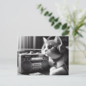 Katzenledermusik Postkarte (Stehend Vorderseite)