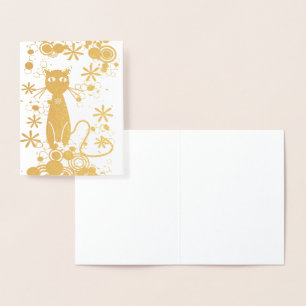 Katzenleere Inside Foil Note Card Folienkarte