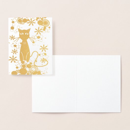 Katzenleere Inside Foil Note Card Folienkarte (Anzeige)
