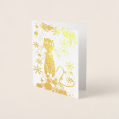 Katzenleere Inside Foil Note Card Folienkarte (Vorderseite)