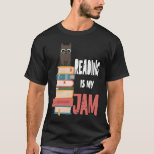 Katzenlesen ist mein Jam-Lehrer Bücherwürmer T-Shirt