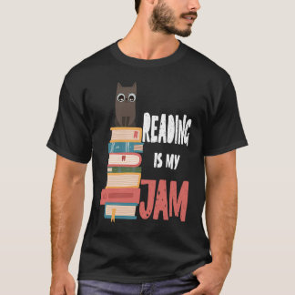 Katzenlesen ist mein Jam-Lehrer Bücherwürmer T-Shirt