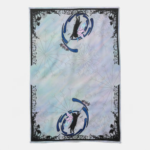 Katzenleuchter Geschirrtuch