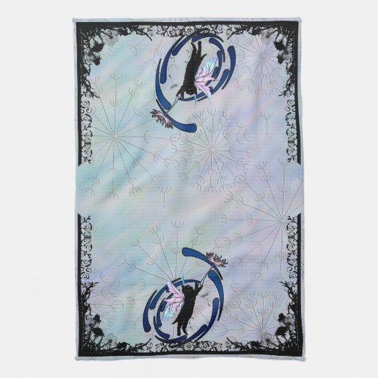 Katzenleuchter Geschirrtuch (Vertikal)