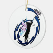 Katzenleuchter Keramik Ornament (Links)