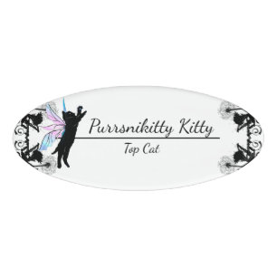 Katzenleuchter Namenschild