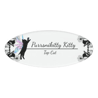 Katzenleuchter Namenschild