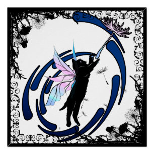 Katzenleuchter Poster