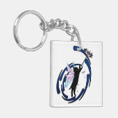 Katzenleuchter Schlüsselanhänger (Vorderseite links)