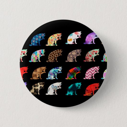Katzenlickmuster Button (Vorderseite)