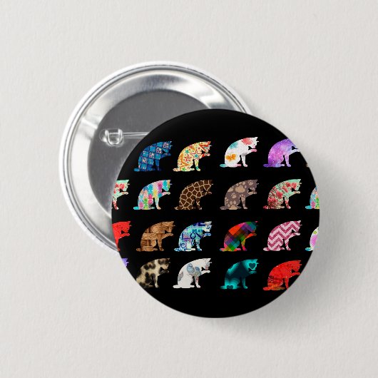 Katzenlickmuster Button (Vorne & Hinten)