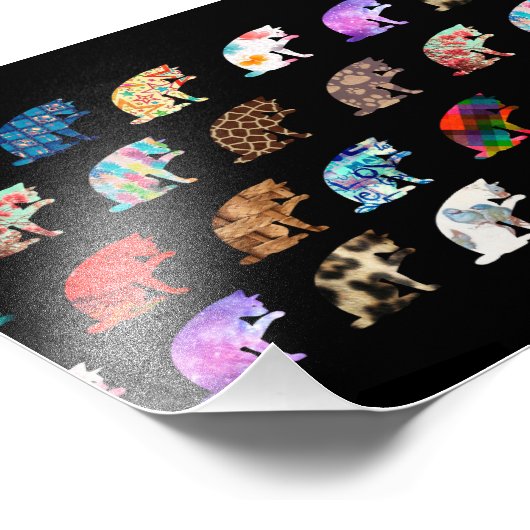 Katzenlickmuster Fotodruck (Ecke)