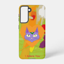 Katzenliebe-Herz Samsung Galaxy Handyhülle