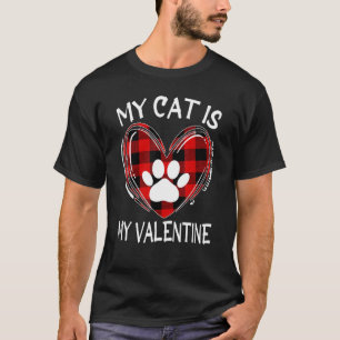Katzenliebe Herzen Valentinstag Shirt, Meine Katze T-Shirt
