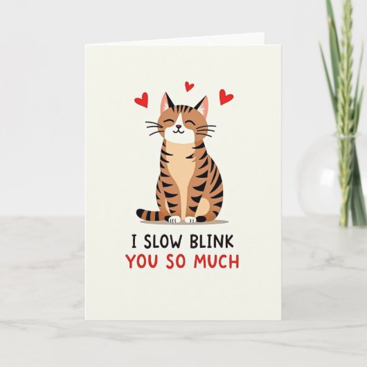 Katzenliebe Langsames Blinzeln Karte (Vorderseite)