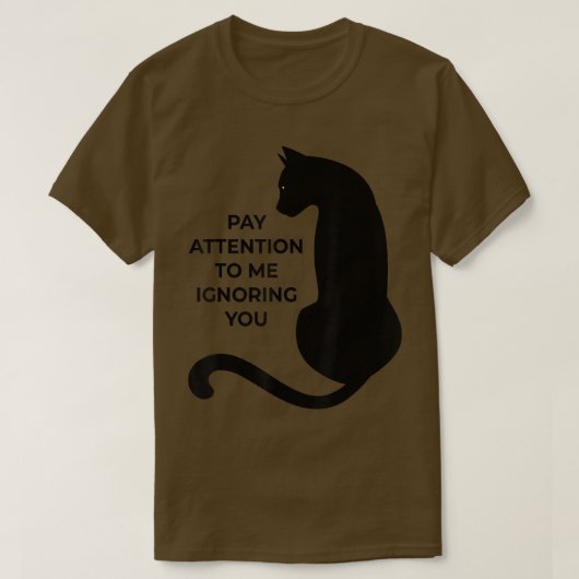 Katzenliebhaber achten darauf, dass ich dich ignor T-Shirt (Design vorne)