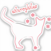 Katzenliebhaber ailurophiles Custom-Cut Vinyl Stic Aufkleber (Vorderseite)