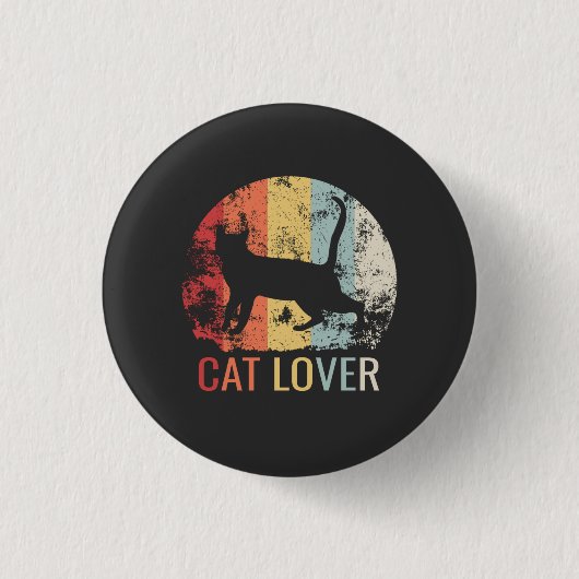 Katzenliebhaber-Button Button (Vorderseite)