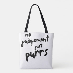 Katzenliebhaber Charme Schwarz Typografie Katzenli Tasche