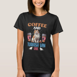 Katzenliebhaber COFFEE AND TURKISH VAN VIBE Türkis T-Shirt