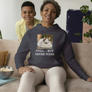 Katzenliebhaber Dunkelgrau Custom Weiß Text Hausti Hoodie