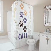 Katzenliebhaber Duschvorhang (Beispiel)