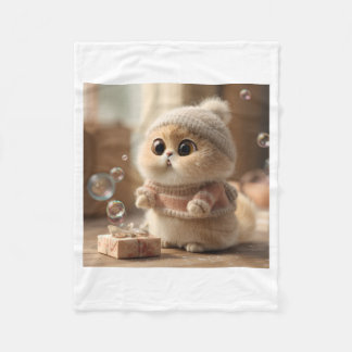 Katzenliebhaber Fleecedecke