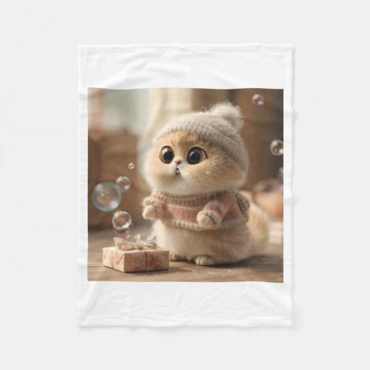 Katzenliebhaber Fleecedecke (Vorderseite)