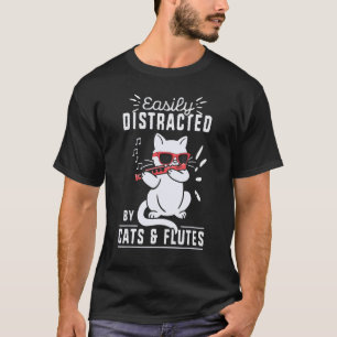 Katzenliebhaber Flötenspieler Experte Musiker Spie T-Shirt