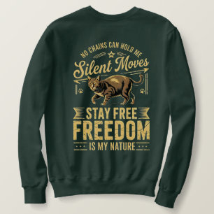 Katzenliebhaber Freiheit Stille Bewegungen Vintage Sweatshirt