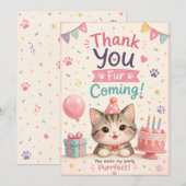 Katzenliebhaber Geburtstag Danke Karten (Vorne/Hinten)