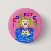 Katzenliebhaber Geschenk Kätzchen retten neues Hau Button (Vorderseite)