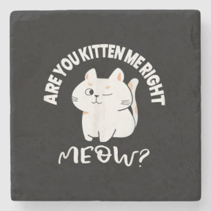 Katzenliebhaber-Geschenke   Bin ich dir gerade rec Steinuntersetzer