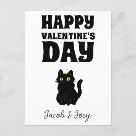 Katzenliebhaber, Happy valentines day personalisie Postkarte