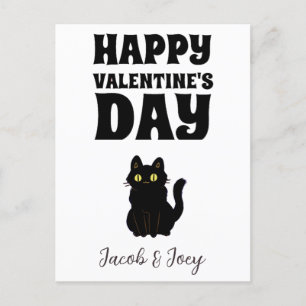 Katzenliebhaber, Happy valentines day personalisie Postkarte